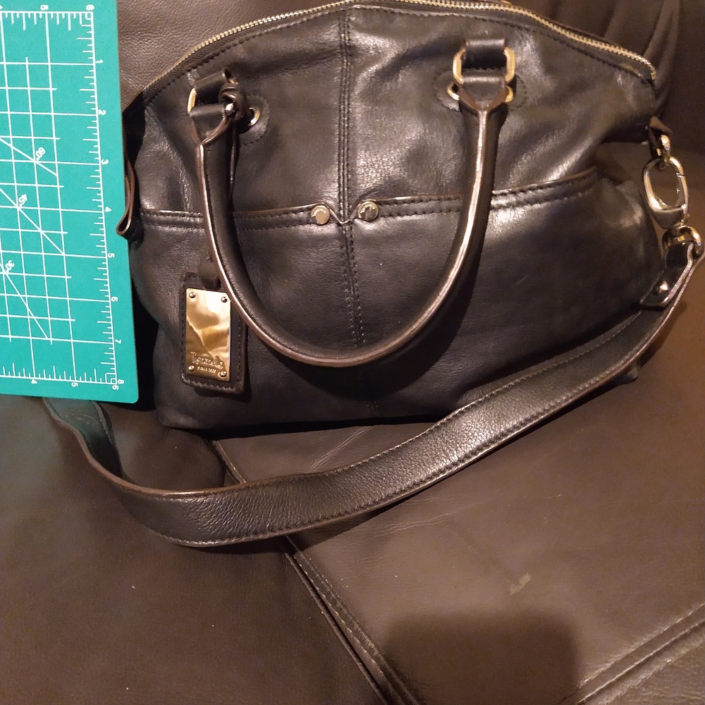Tignanello Black Leather Shoulder Bag